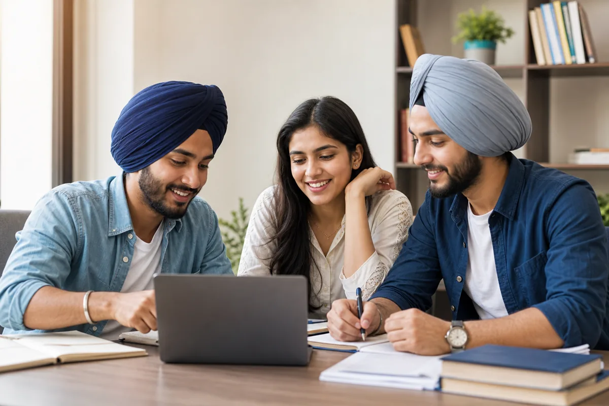 Punjab students discussing university and career options